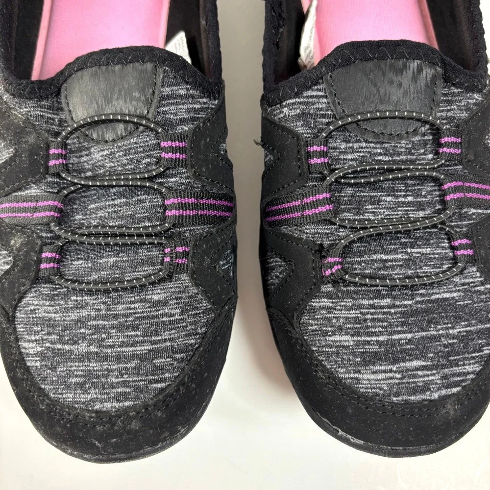 Athletic Works Slip-On Walking Shoes Memory Foam Black Women Size 8 Good